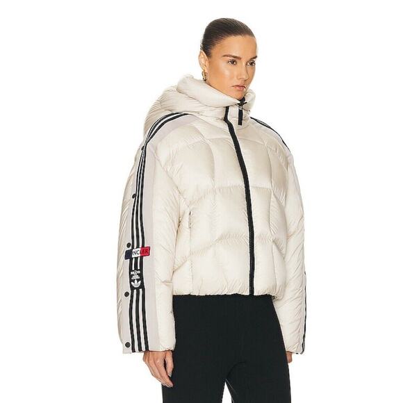 Moncler X Adidas Fusine Short Down Jacket 00/ XS White/Ivory Full Zip NWT $2155 - Picture 3 of 14